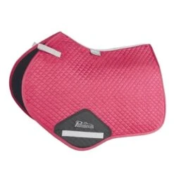 Shires Performance Suede Jump Saddle Pad - Raspberry