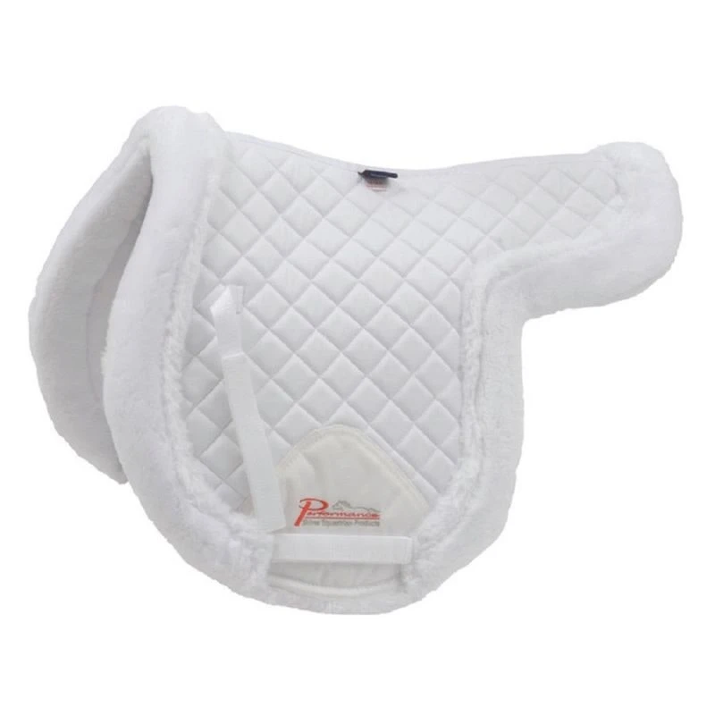 Shires Performance Supafleece Lined Shaped Pad - White 3 Shires Performance Supafleece Lined Shaped Pad - White
