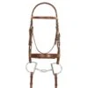 Pessoa PRO Fancy Stitched Wide Noseband Bridle - Chestnut 1 Pessoa PRO Fancy Stitched Wide Noseband Bridle - Chestnut -Best Equestrian Supplies 338501 800 800