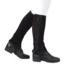 Dublin Kids' Easy-Care Contrast Stitch Half Chaps II - Black -Best Equestrian Supplies 345019 800 800