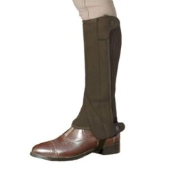 Ovation Kids' Elite Amara Ribb Half Chaps - Brown -Best Equestrian Supplies 345667 800 800