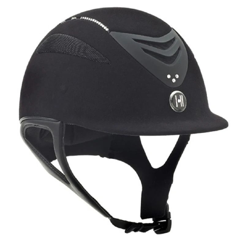 One K Defender Suede W/Swarovski Helmet - Black W/Clear Stones 3 One K Defender Suede W/Swarovski Helmet - Black W/Clear Stones