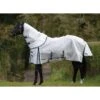 Weatherbeeta Comfitec Dura-Mesh Detach A Neck Fly Sheet - White/Green -Best Equestrian Supplies 347405 800 800
