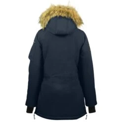 Horze Women's Brooke Long Parka Jacket - Dark Navy -Best Equestrian Supplies 347824 800 800