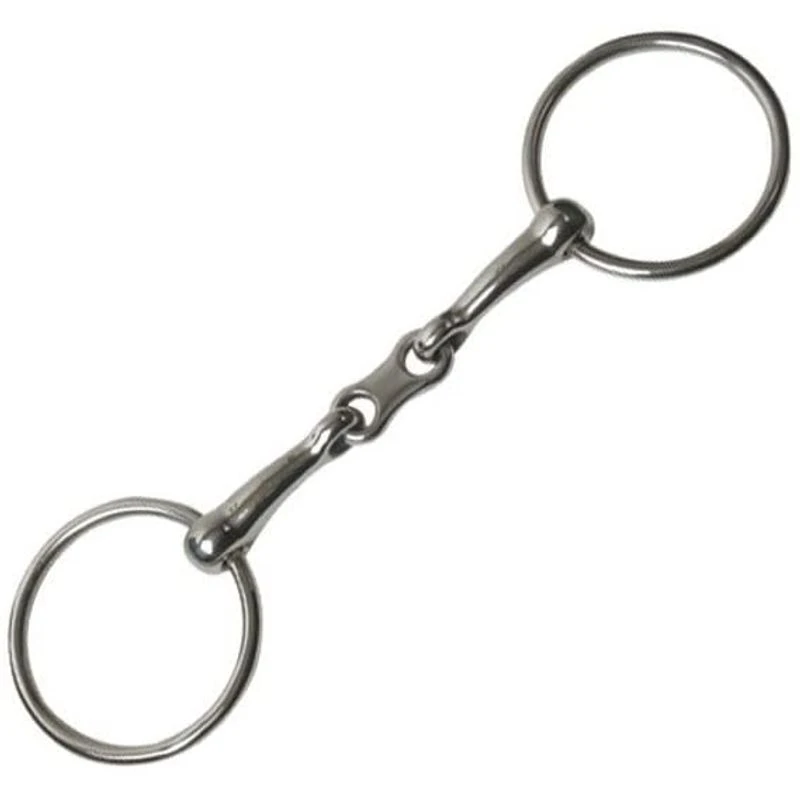 JP Korsteel Stainless Steel French Link Loose Ring Snaffle Bit 3 JP Korsteel Stainless Steel French Link Loose Ring Snaffle Bit