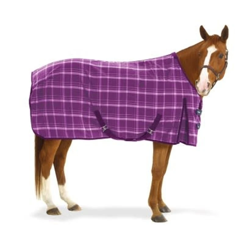 Equi-Essentials EZ-Care Plaid Stable Sheet - Purple Plaid 3 Equi-Essentials EZ-Care Plaid Stable Sheet - Purple Plaid