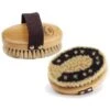 Equi-Essentials Wood Back Horse Hair Horseshoe Body Brush - Natural