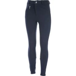 Horze Kids' Active Full Seat Breeches - Peacoat Dark Blue -Best Equestrian Supplies 375000 800 800