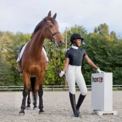 Horze Women's Blaire Short Sleeved Sun Show Shirt - Dark Navy 8 Horze Women's Blaire Short Sleeved Sun Show Shirt - Dark Navy -Best Equestrian Supplies 376810 800 800