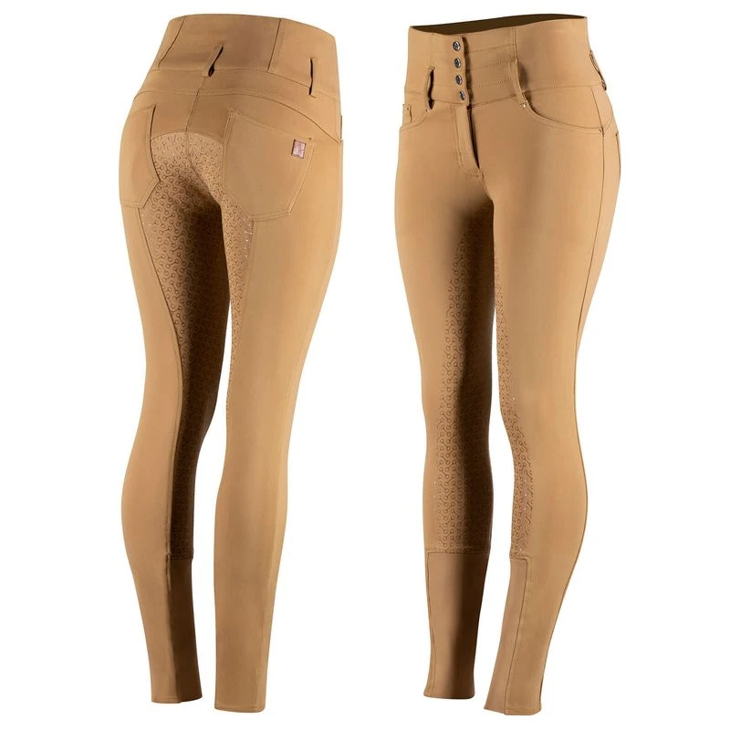 Horze Women's Tara Full Seat Breeches - Tobacco Brown 3 Horze Women's Tara Full Seat Breeches - Tobacco Brown