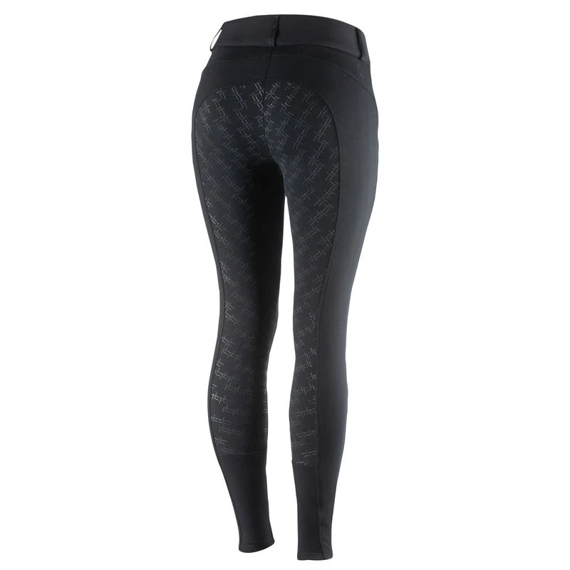 Horze Women's Mia Thermo Silicone Full Seat Breeches - Black 7 Horze Women's Mia Thermo Silicone Full Seat Breeches - Black - Image 5