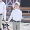 Irideon Kids' Ciara IceFil Show Shirt - White/White 2 Irideon Kids' Ciara IceFil Show Shirt - White/White -Best Equestrian Supplies 398999 800 800