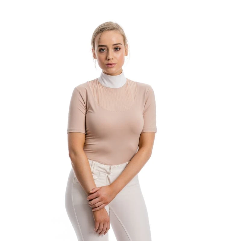 Horseware Women's Lisa Technical Short Sleeve Competition Top - Blush 3 Horseware Women's Lisa Technical Short Sleeve Competition Top - Blush