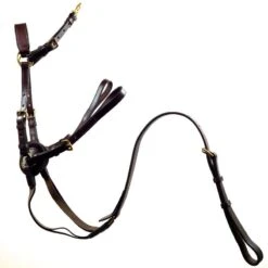 Nunn Finer 5-Way Hunting Breastplate With Elastic - Havana/Brass 7 Nunn Finer 5-Way Hunting Breastplate With Elastic - Havana/Brass -Best Equestrian Supplies 405449 800 800