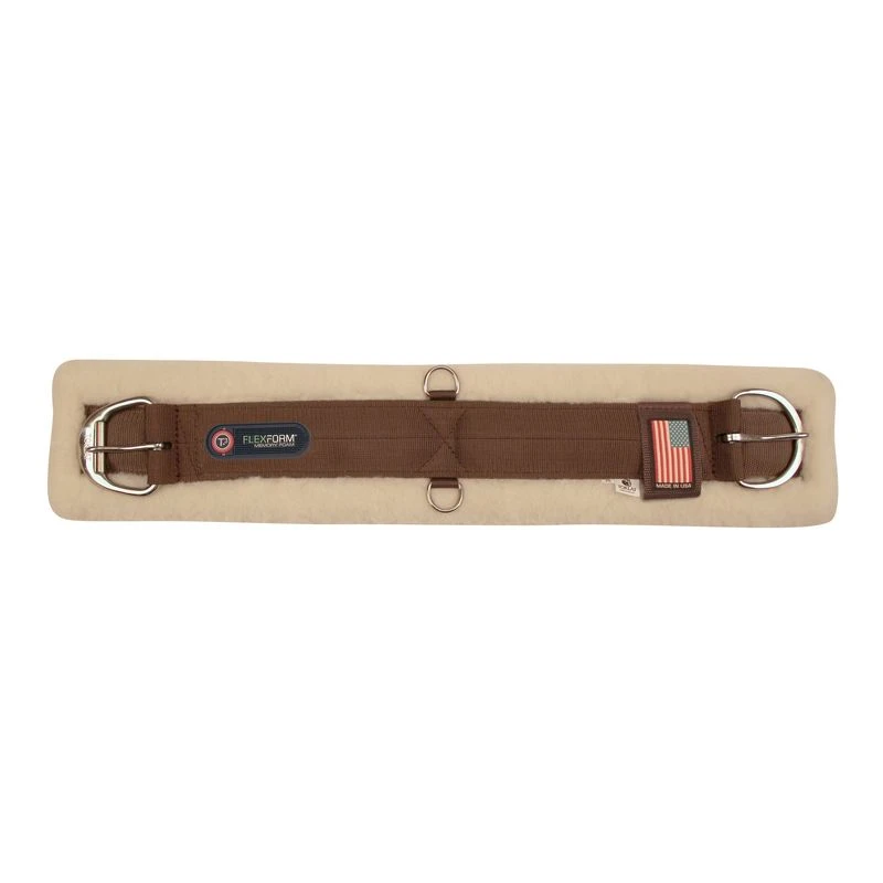 T3 FlexForm WoolBack Straight Cinch - Brown/Natural 3 T3 FlexForm WoolBack Straight Cinch - Brown/Natural