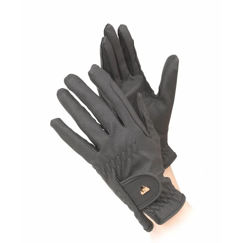 Shires Aubrion PU Riding Gloves - Black 3 Shires Aubrion PU Riding Gloves - Black