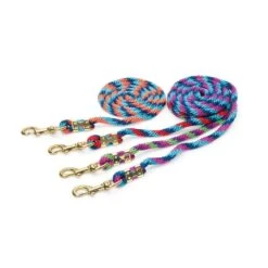 Shires Topaz 8ft Lead Rope - Pink/Turquoise/Navy