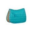 Roma Ecole Flower Diamond Quilt All Purpose Saddle Pad - Teal/Lavender -Best Equestrian Supplies 418427 800 800