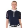 Ovation Women's Elegance Lace Show Shirt - Navy 1 Ovation Women's Elegance Lace Show Shirt - Navy -Best Equestrian Supplies 421276 800 800