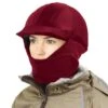 Ovation Winter Helmet Cover - Burgundy 1 Ovation Winter Helmet Cover - Burgundy -Best Equestrian Supplies 422114 800 800