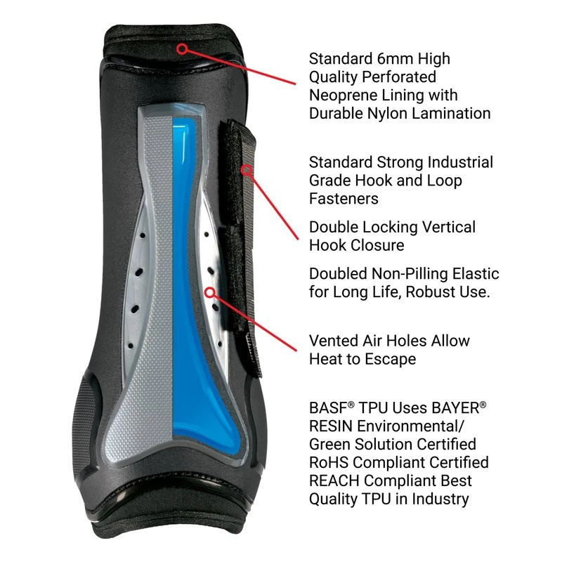 Equine Innovations Air Shock Jumping Boots - Black/Pearl 6 Equine Innovations Air Shock Jumping Boots - Black/Pearl - Image 4