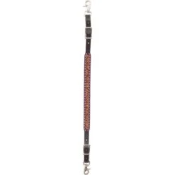Western Rawhide Bead Wither Strap - Brown/Pink