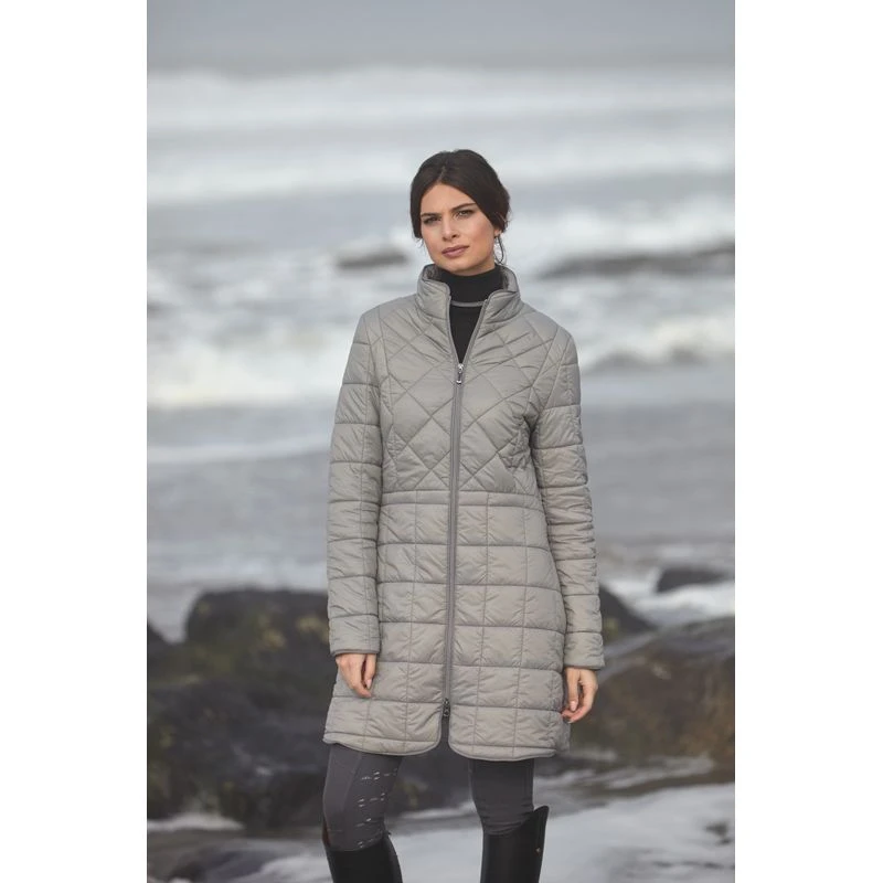 Alessandro Albanese Women's Insula Quilted Long Coat - Taupe 3 Alessandro Albanese Women's Insula Quilted Long Coat - Taupe