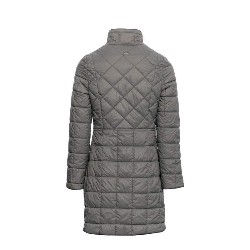 Alessandro Albanese Women's Insula Quilted Long Coat - Taupe 5 Alessandro Albanese Women's Insula Quilted Long Coat - Taupe - Image 3