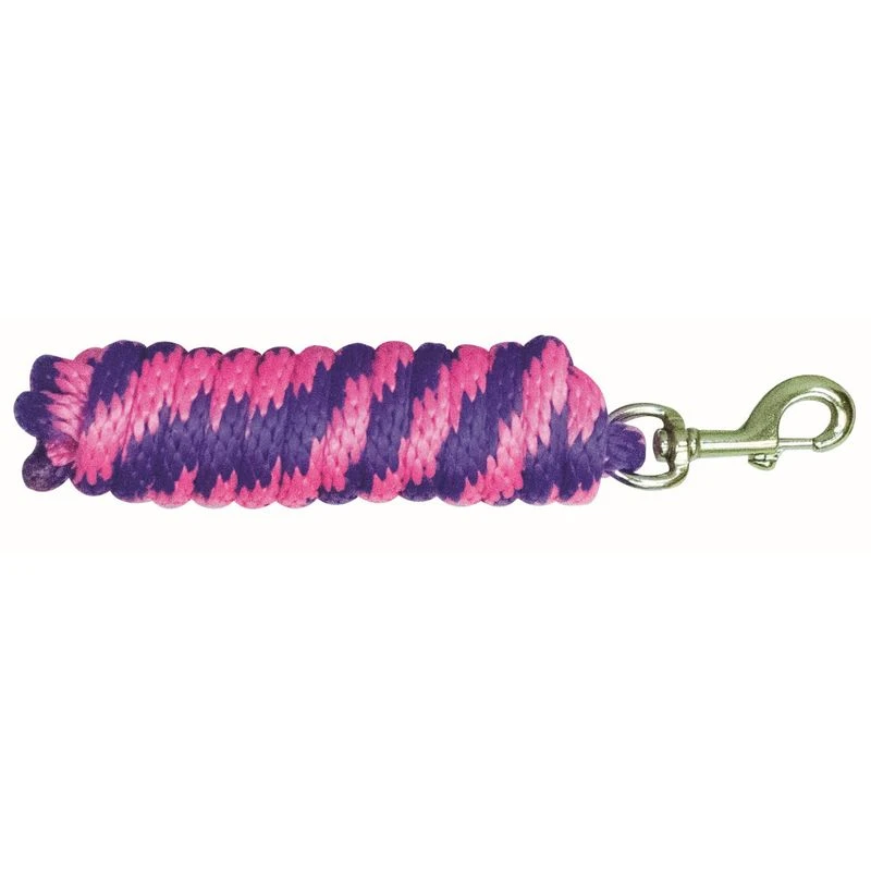 Western Rawhide 10' Poly Lead W/Solid BrassBolt Snap - Purple/Hot Pink 3 Western Rawhide 10' Poly Lead W/Solid BrassBolt Snap - Purple/Hot Pink