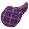 Centaur Close Contact Fleece Saddle Cover - Orchid Plaid -Best Equestrian Supplies 444046 800 800