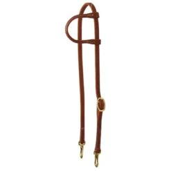 Western Rawhide Signature Hermann Oak One Ear Headstall W/Snap Bit Ends - Harness