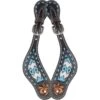 Western Rawhide Bead Spur Straps - Turquoise 1 Western Rawhide Bead Spur Straps - Turquoise -Best Equestrian Supplies 444139 800 800