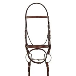 Harmohn Kraft Raised Padded Event Bridle W/Flash And Web Reins - Oakbark