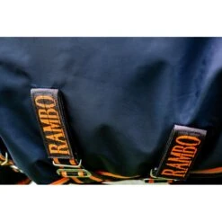 Rambo Original Turnout W/Leg Arches 100g - Navy/Orange/Tan/Brown 10 Rambo Original Turnout W/Leg Arches 100g - Navy/Orange/Tan/Brown -Best Equestrian Supplies 445148 800 800