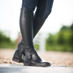 Horze Desta Synthetic Half Chaps - Black -Best Equestrian Supplies 451535 800 800