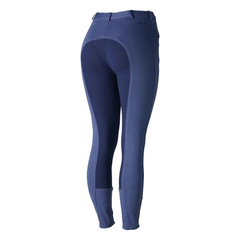 Horze Women's Active Full Seat Breeches - Coastal Fjord Blue/Patriot Blue 7 Horze Women's Active Full Seat Breeches - Coastal Fjord Blue/Patriot Blue - Image 5