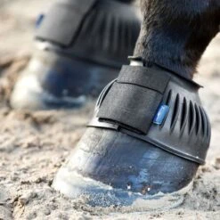 Horze Ribbed Bell Boots - Black 9 Horze Ribbed Bell Boots - Black -Best Equestrian Supplies 454339 800 800