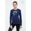 Cavalliera Kids' Jumping Star Long Sleeve Tee Shirt - Navy Blue -Best Equestrian Supplies 456031 800 800