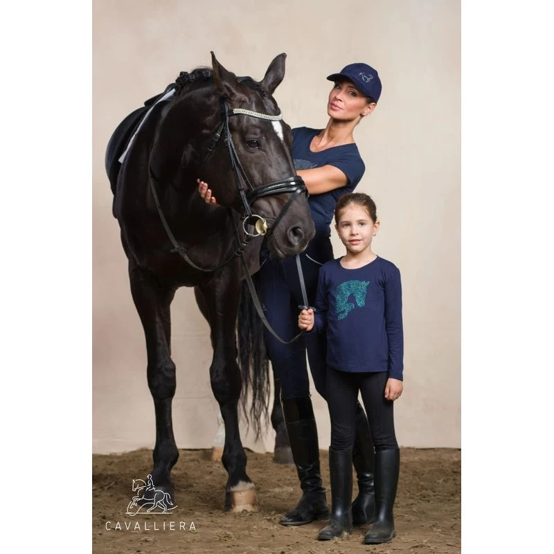 Cavalliera Kids' Jumping Star Long Sleeve Tee Shirt - Navy Blue 4 Cavalliera Kids' Jumping Star Long Sleeve Tee Shirt - Navy Blue - Image 2