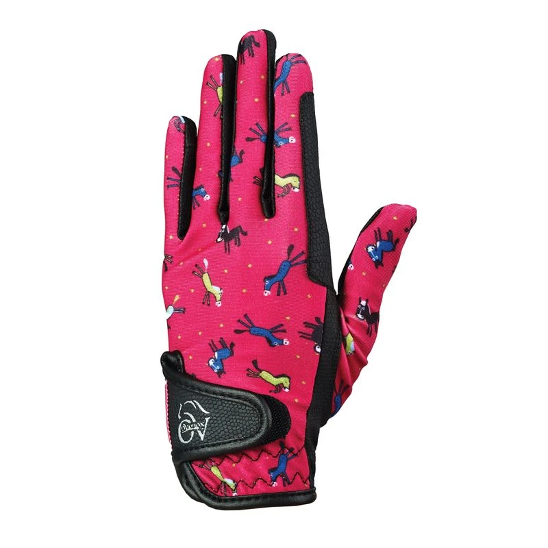 Ovation Kids' PerformerZ Gloves - C2050 Pony Print Pink 3 Ovation Kids' PerformerZ Gloves - C2050 Pony Print Pink