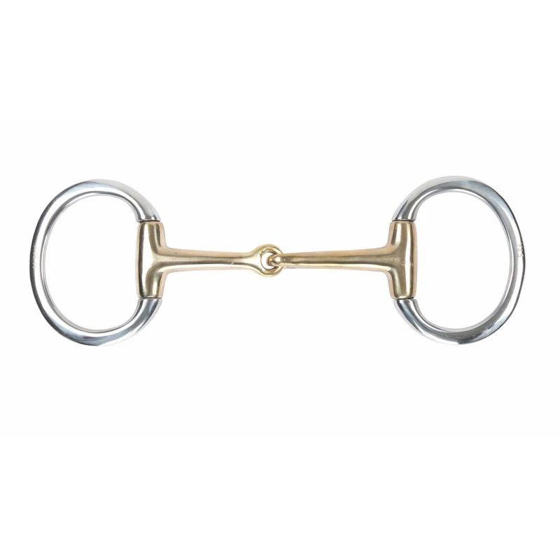Shires Brass Alloy Flat Ring Jointed Eggbutt Bit 3 Shires Brass Alloy Flat Ring Jointed Eggbutt Bit