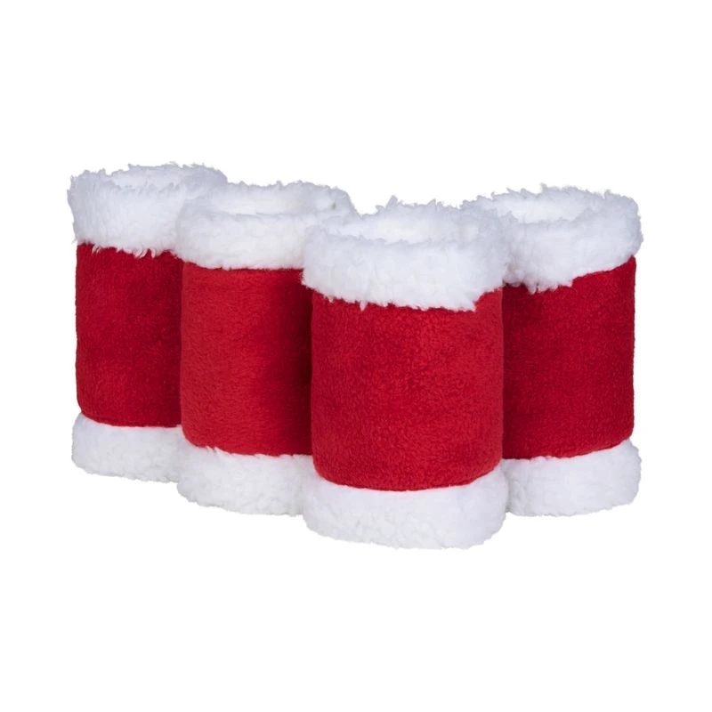 Horze Santa 4 Piece Leg Wraps - Red 3 Horze Santa 4 Piece Leg Wraps - Red
