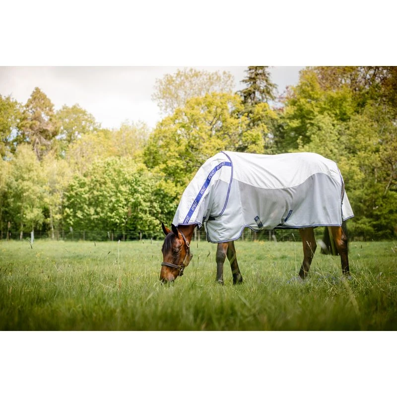 Amigo Airflow Fly Sheet - Blue Check/Atlantic Blue/Ivory 3 Amigo Airflow Fly Sheet - Blue Check/Atlantic Blue/Ivory