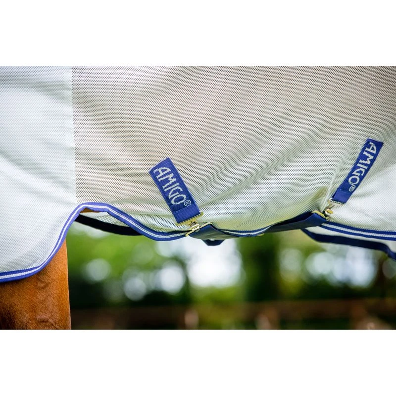 Amigo Airflow Fly Sheet - Blue Check/Atlantic Blue/Ivory 5 Amigo Airflow Fly Sheet - Blue Check/Atlantic Blue/Ivory - Image 3