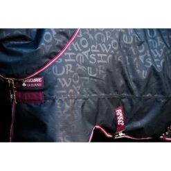 Amigo Hero Ripstop Plus Turnout 0g - Navy HW Print/Burgandy/White -Best Equestrian Supplies 485415 800 800