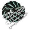 Perri's 1/2" Bright Cotton Lead W/Chain - Black/Sky Neon