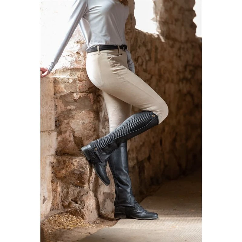 Perri's Professional Calfskin Zipper Half Chaps - Brown 4 Perri's Professional Calfskin Zipper Half Chaps - Brown - Image 2