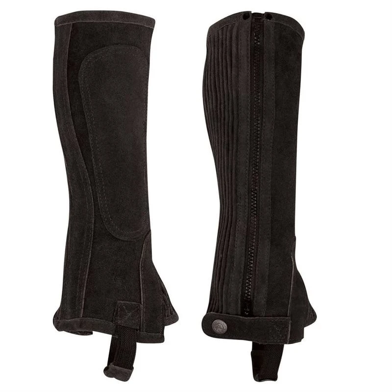 Perri's Suede Zipper Half Chaps - Black 3 Perri's Suede Zipper Half Chaps - Black