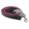 Perri's Metallic Padded Lead W/Chain - Black/Pink -Best Equestrian Supplies 503208 800 800