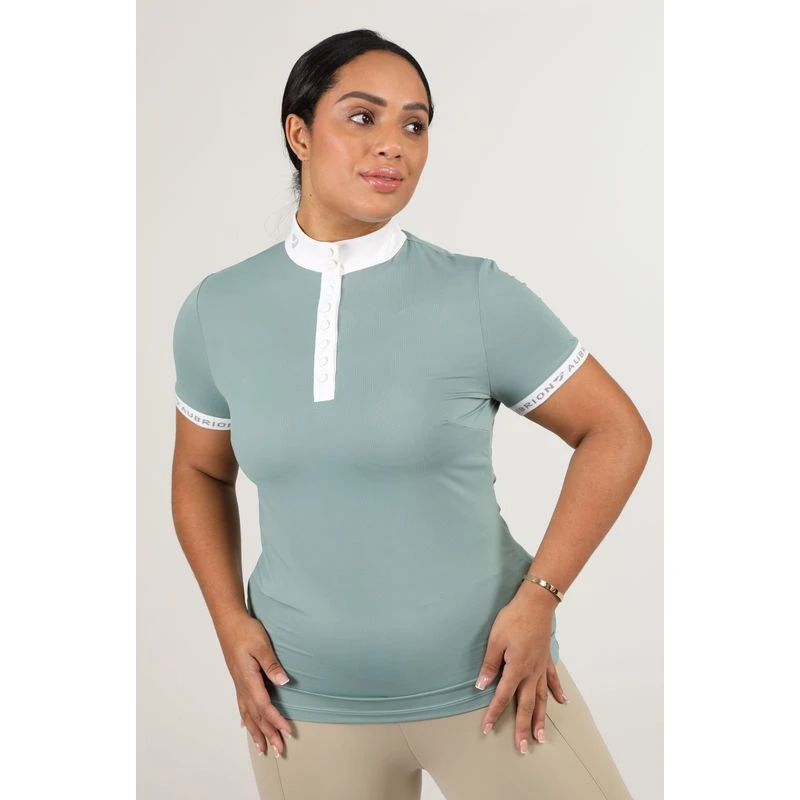 Shires Aubrion Women's Chester Show Shirt - Sage 5 Shires Aubrion Women's Chester Show Shirt - Sage - Image 3